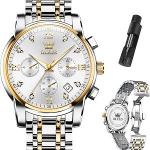OLEVS Men's Luxury Watch Waterproof Luminous Easy Read Chronograph Watches.